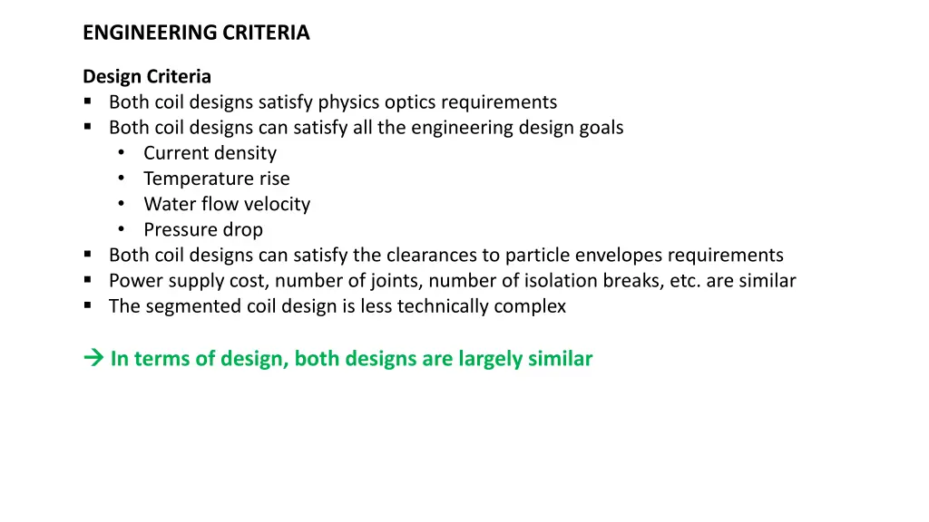 engineering criteria