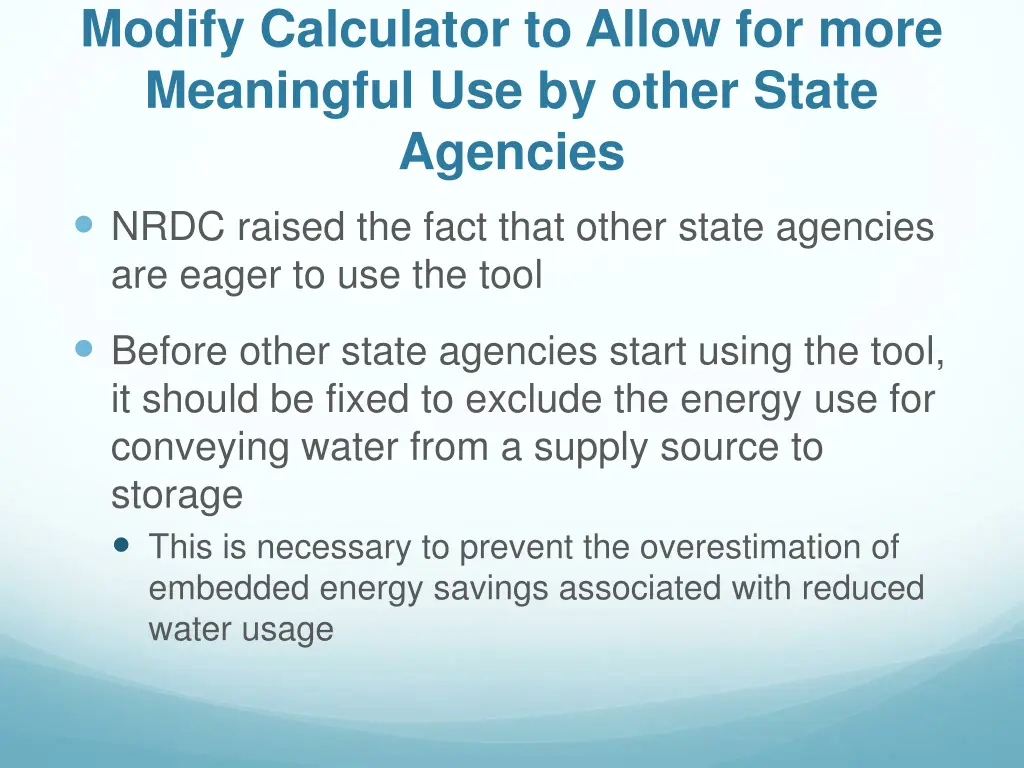 modify calculator to allow for more meaningful
