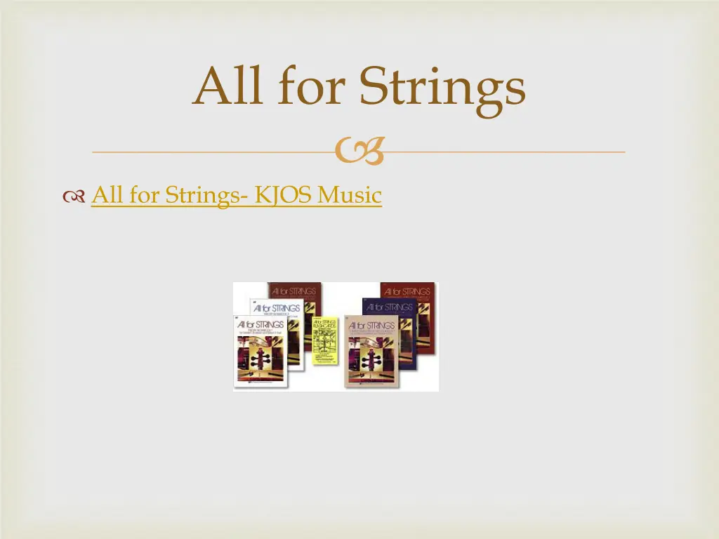 all for strings