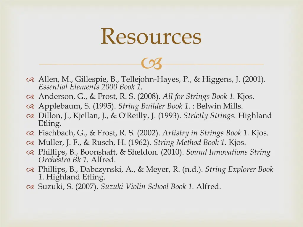 resources