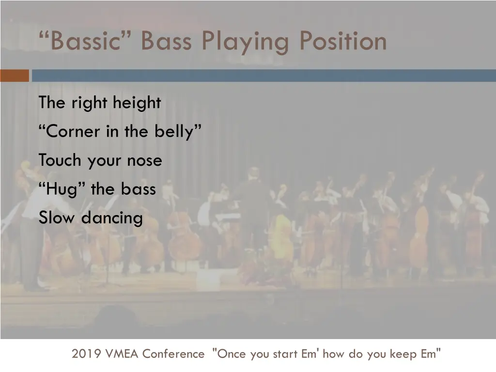 bassic bass playing position