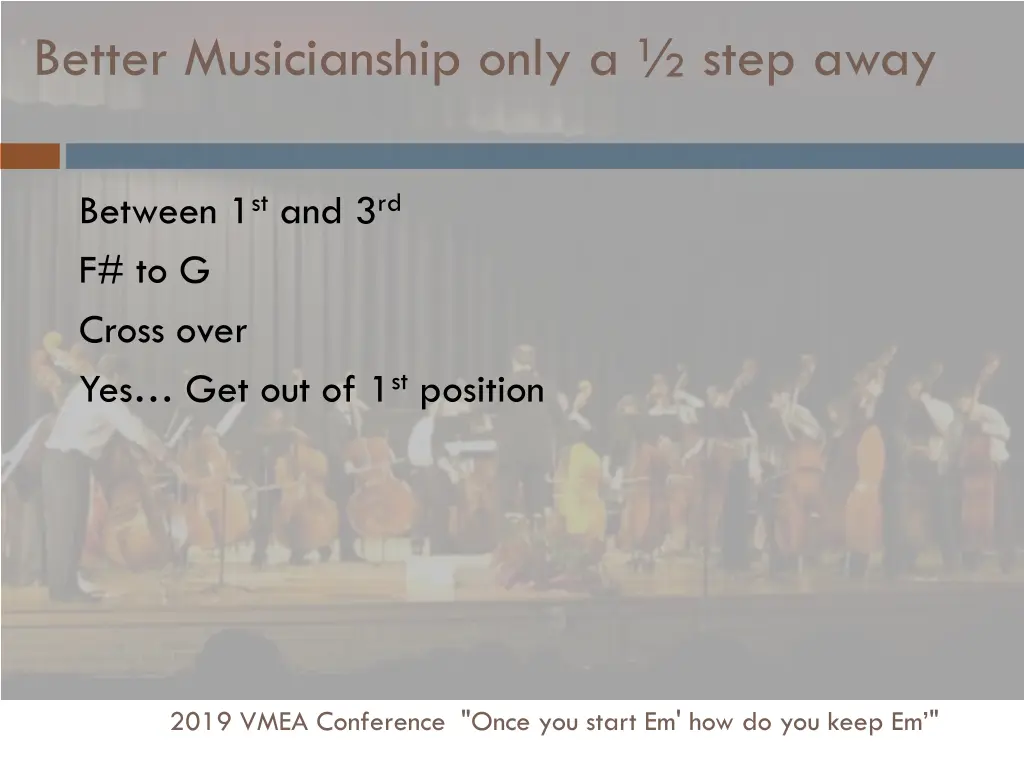 better musicianship only a step away