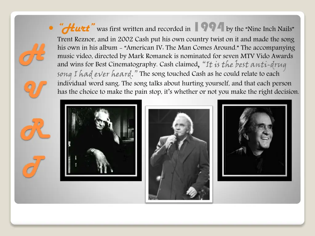 hurt was first written and recorded in 1994
