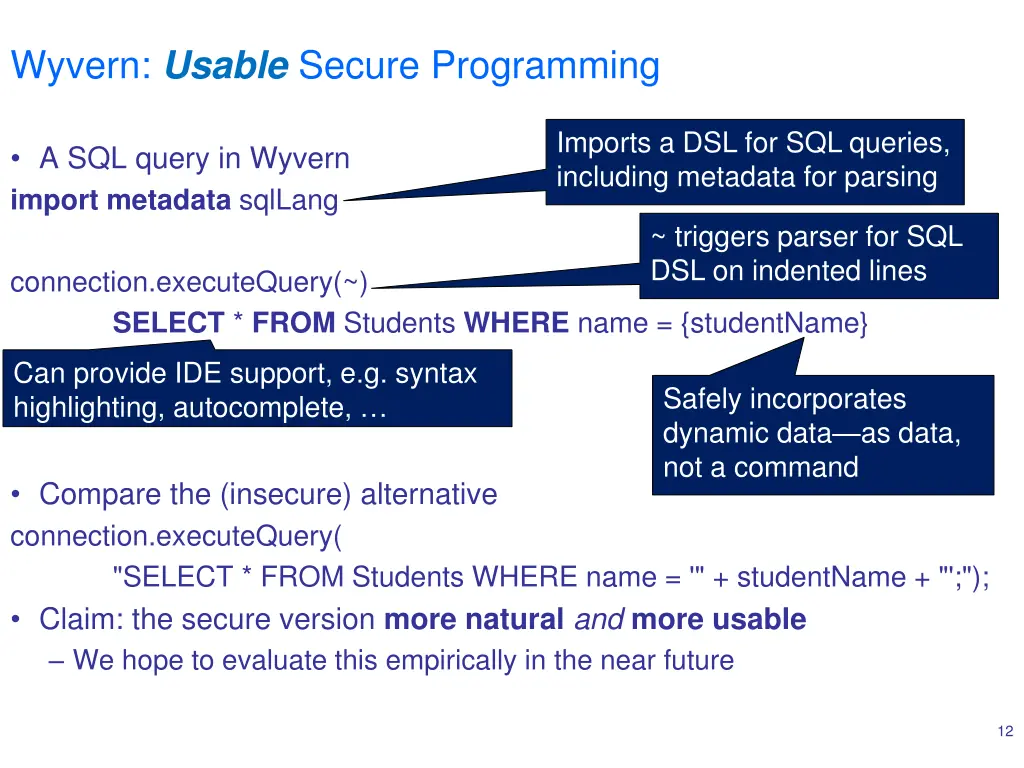 wyvern usable secure programming