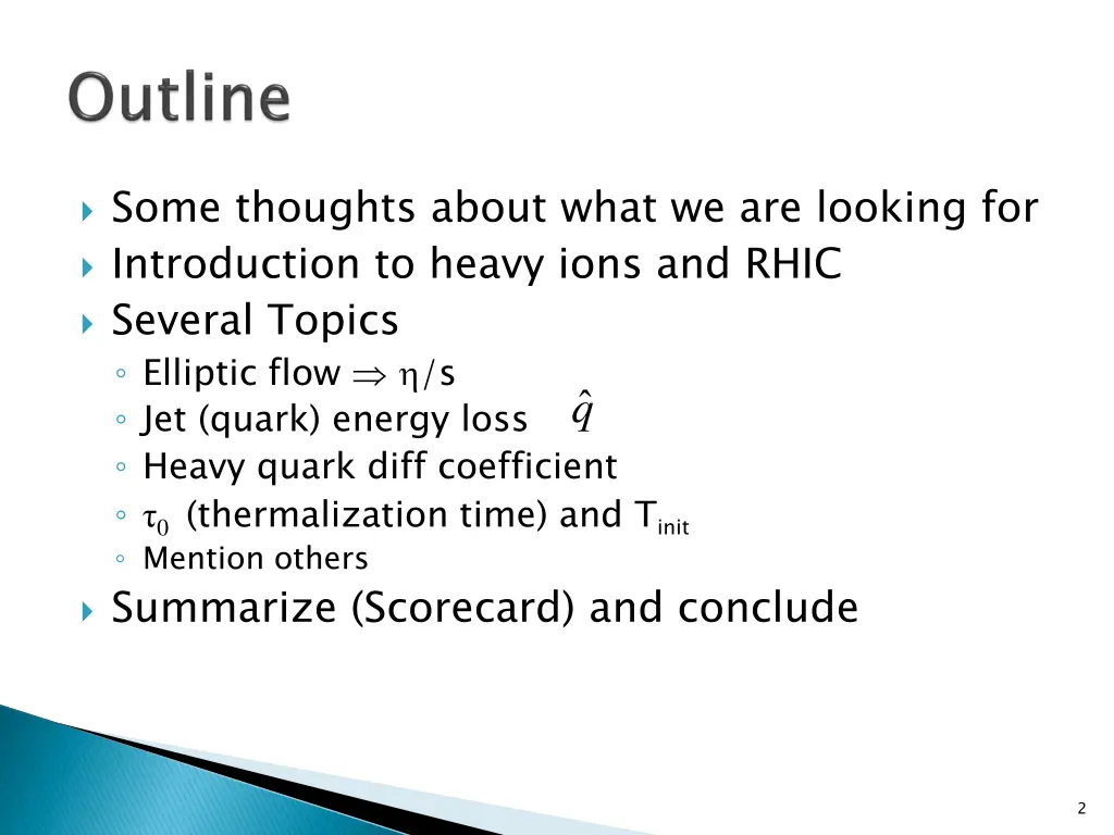 some thoughts about what we are looking