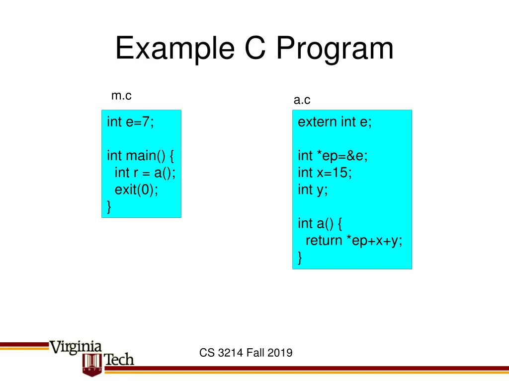 example c program