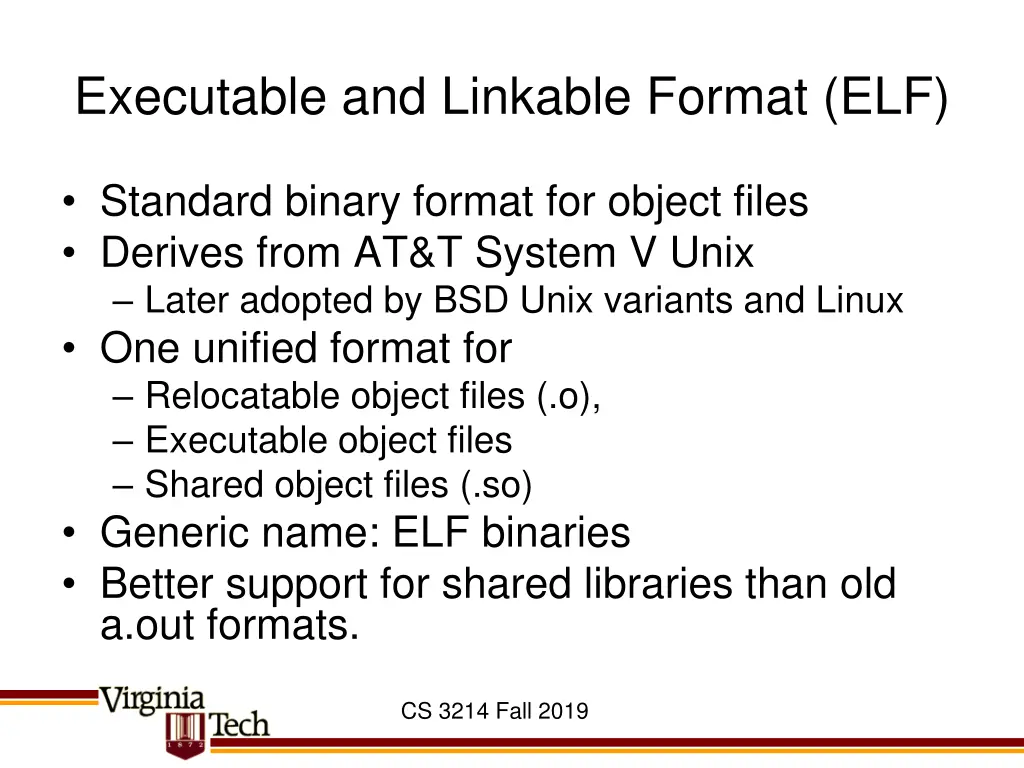 executable and linkable format elf