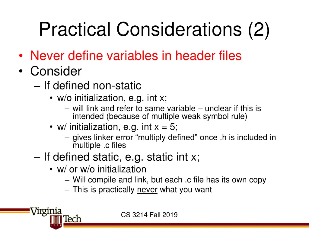 practical considerations 2