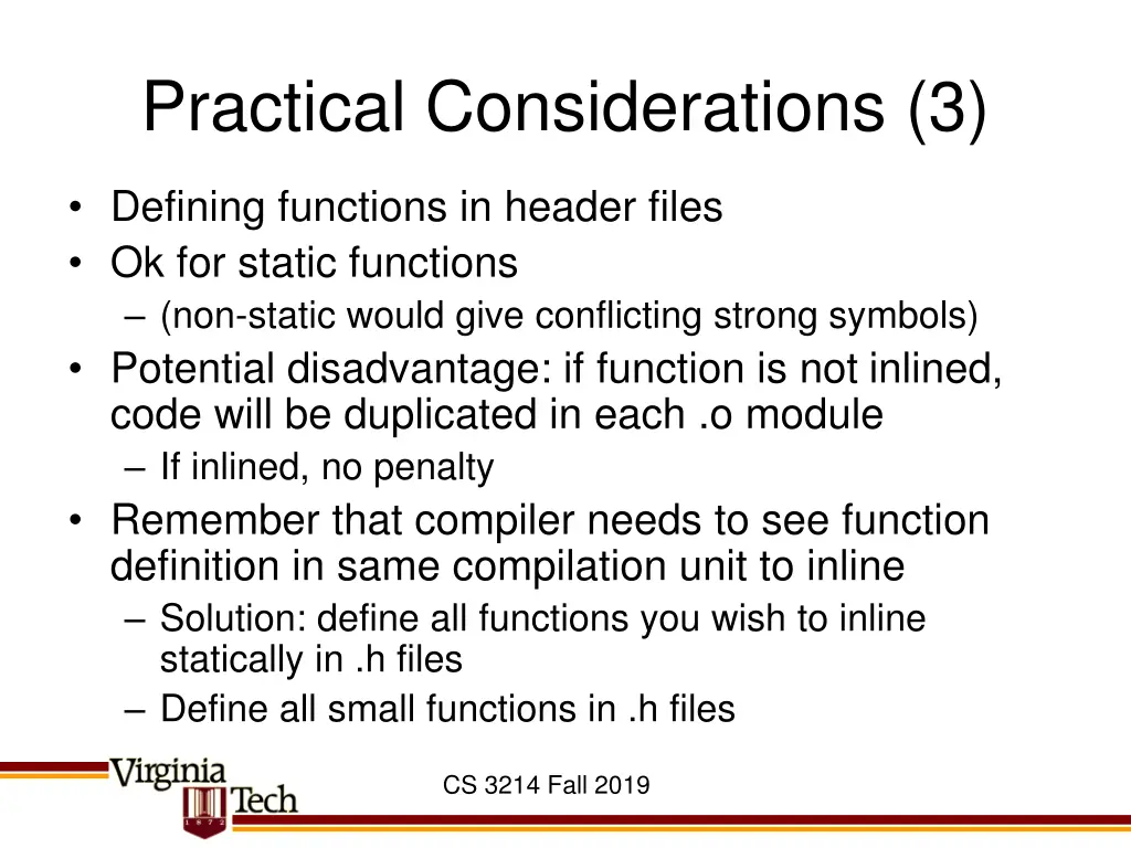practical considerations 3