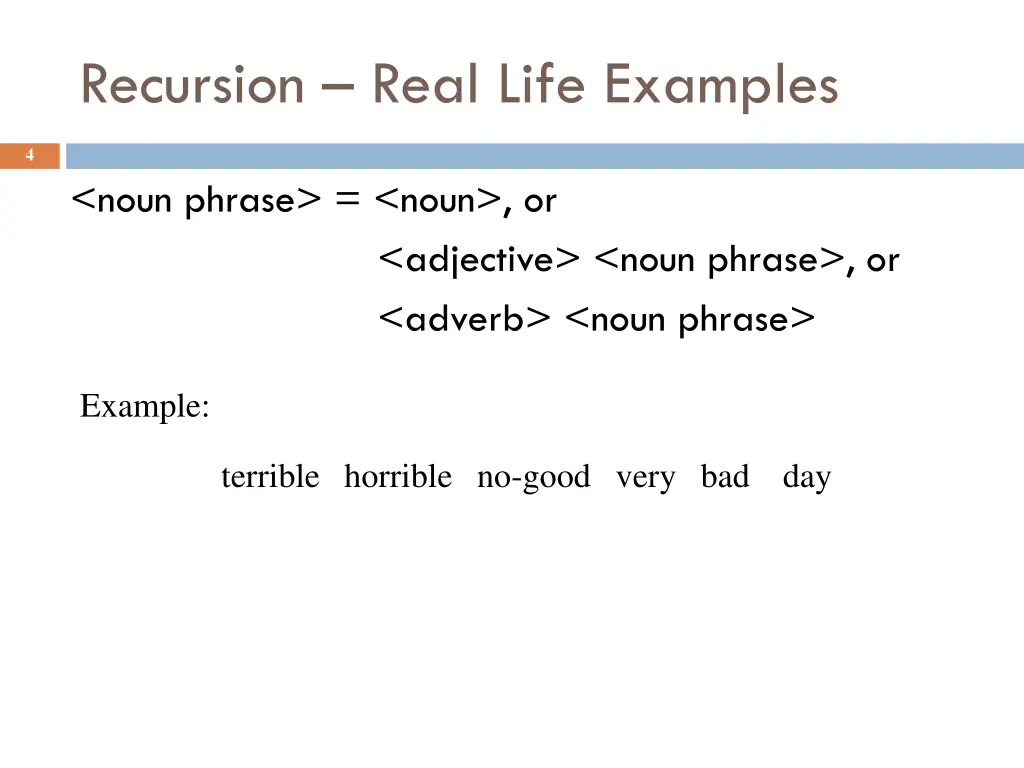recursion real life examples