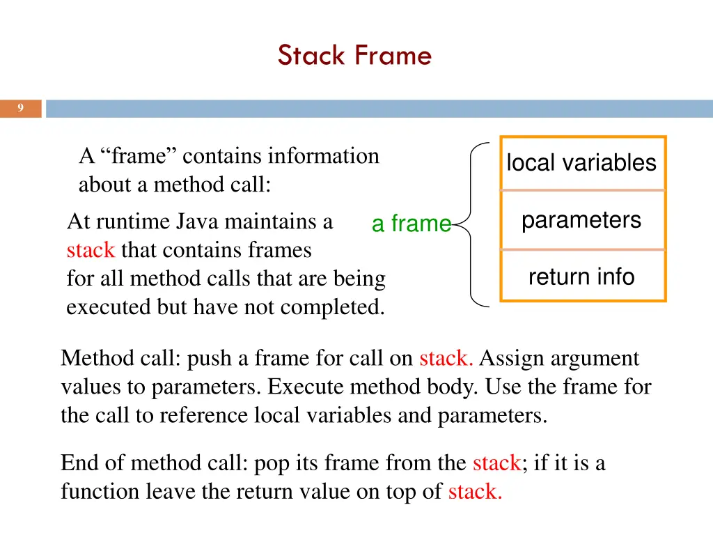 stack frame