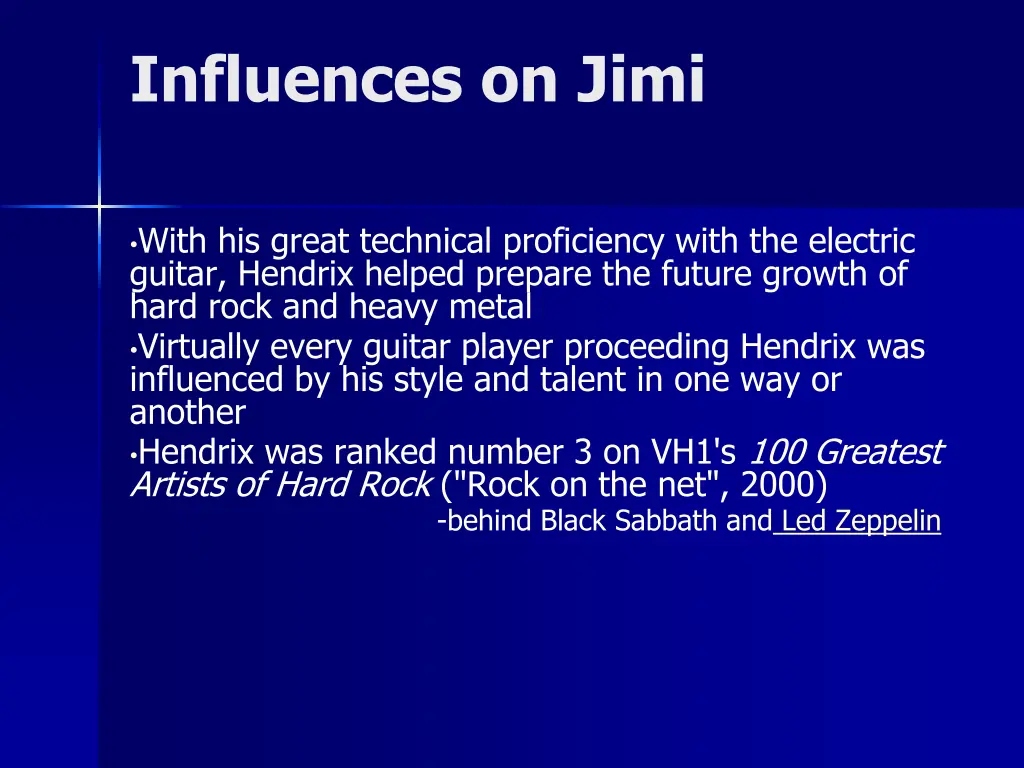 influences on jimi 1