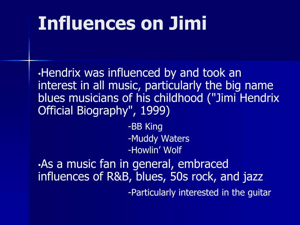 influences on jimi