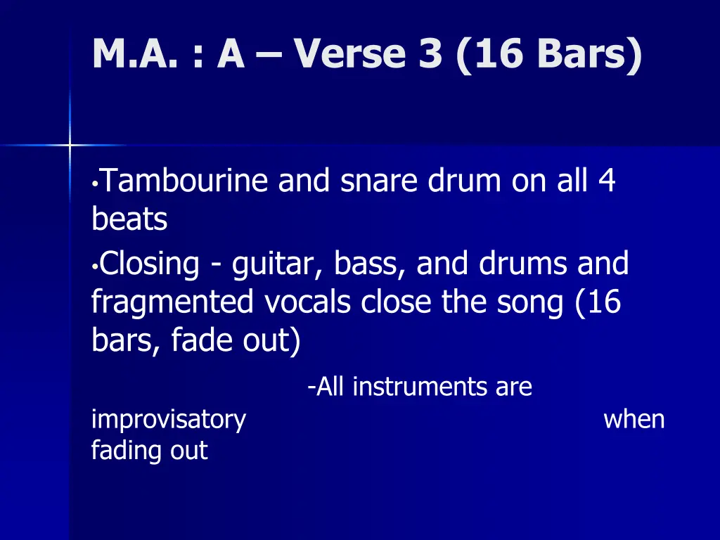 m a a verse 3 16 bars