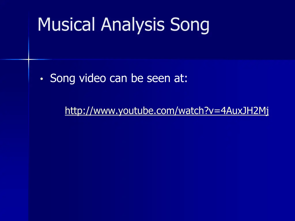 musical analysis song