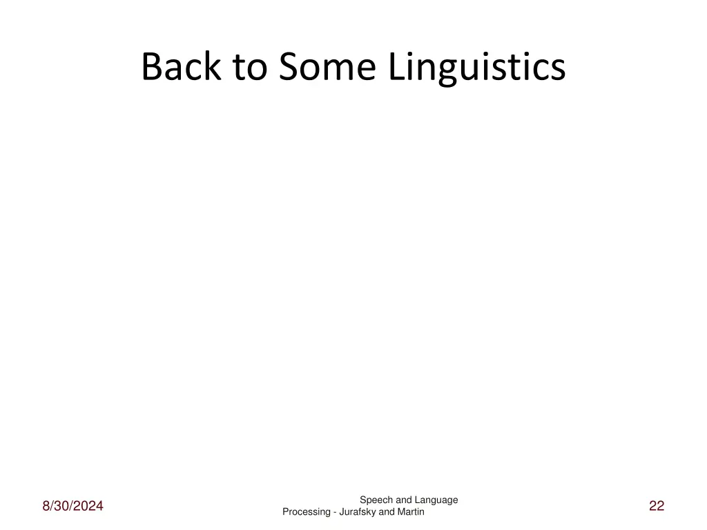 back to some linguistics