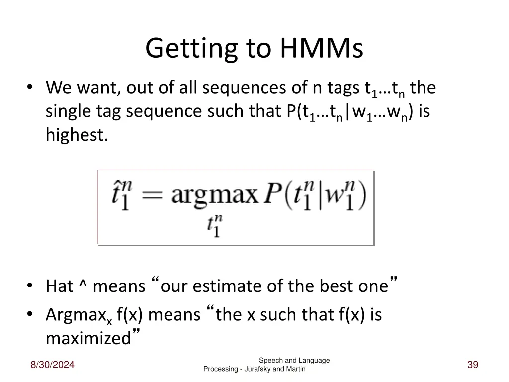 getting to hmms