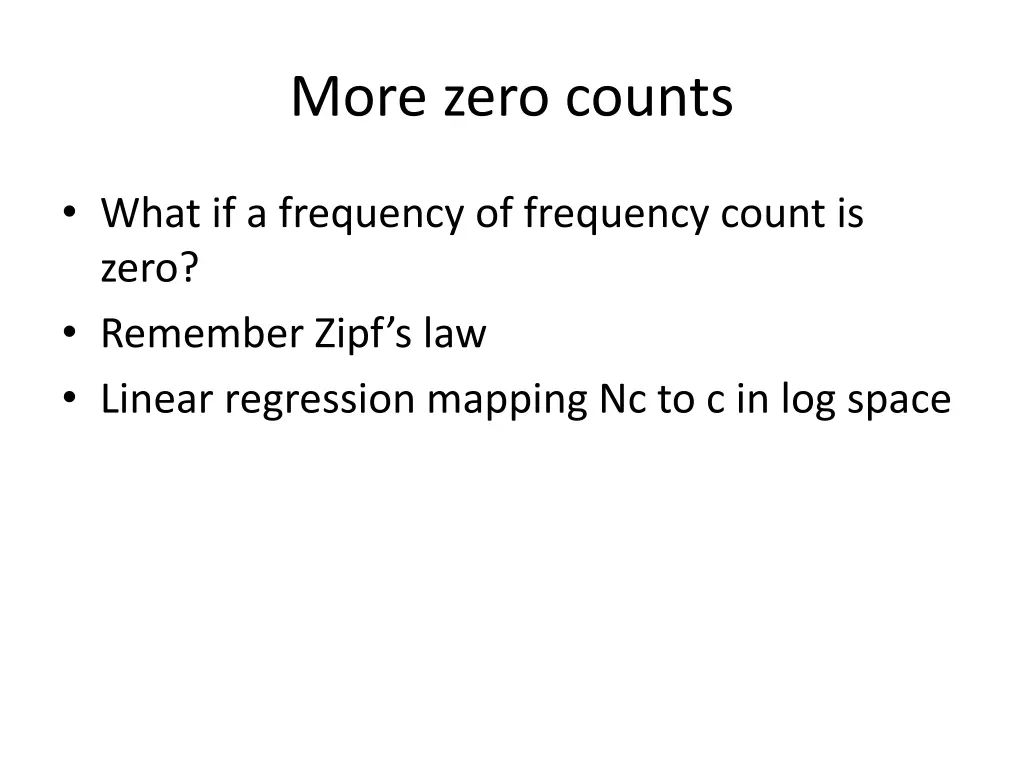 more zero counts