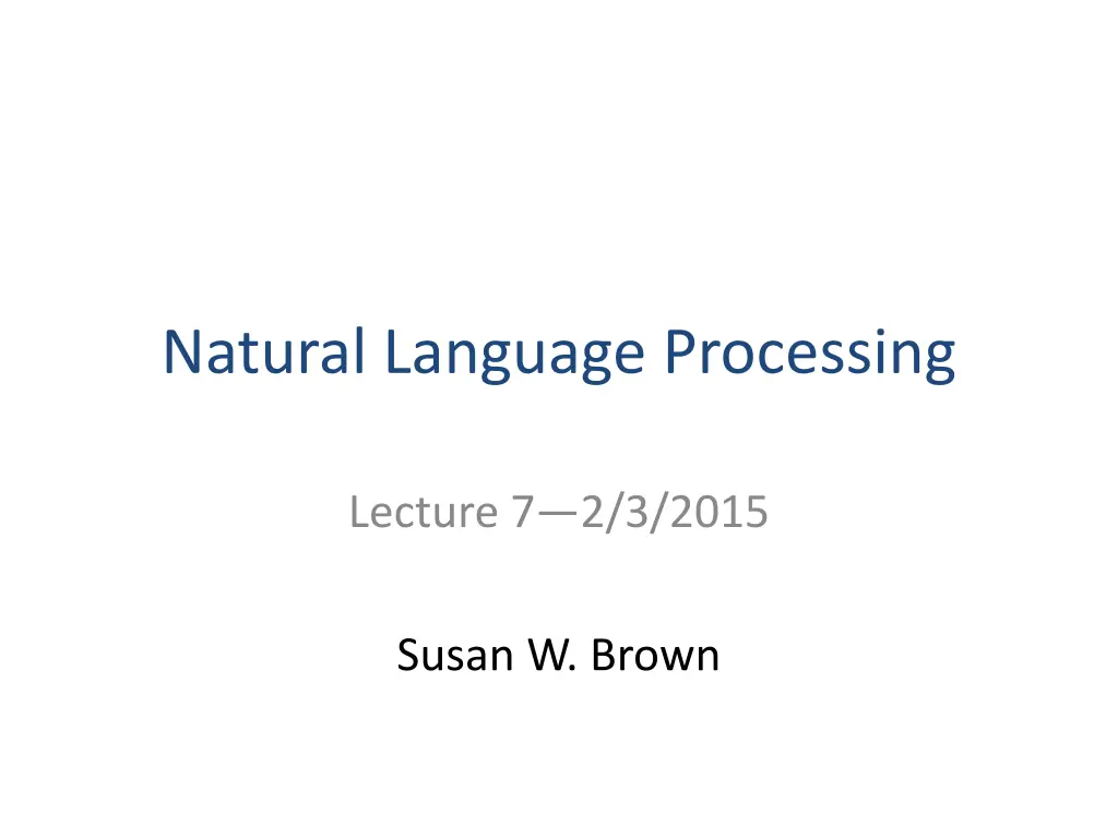 natural language processing