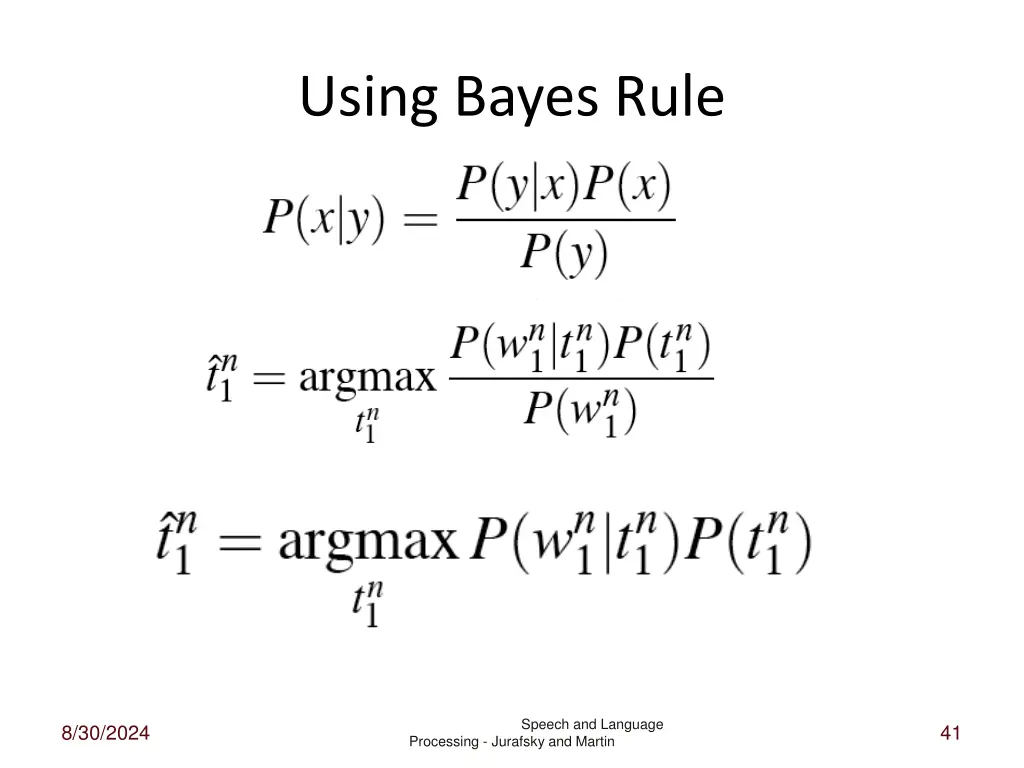 using bayes rule