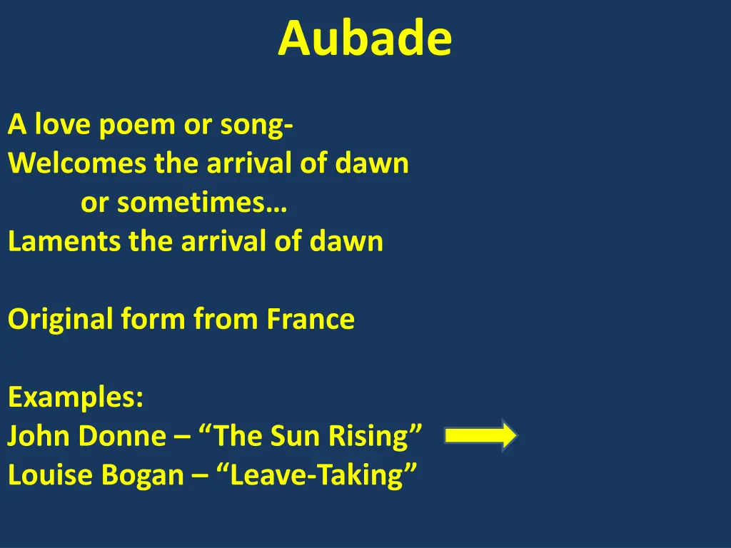aubade