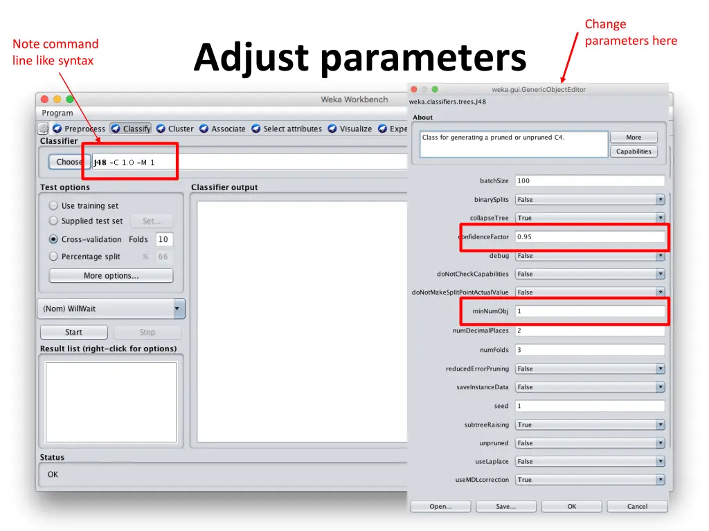 change parameters here