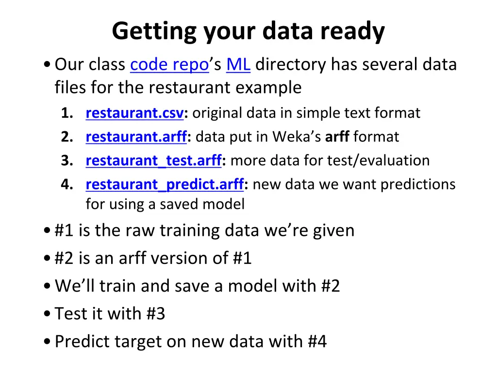 getting your data ready our class code repo
