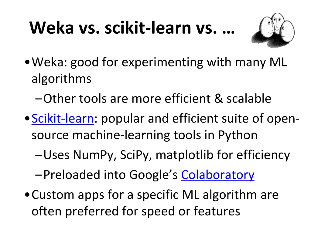 weka vs scikit learn vs