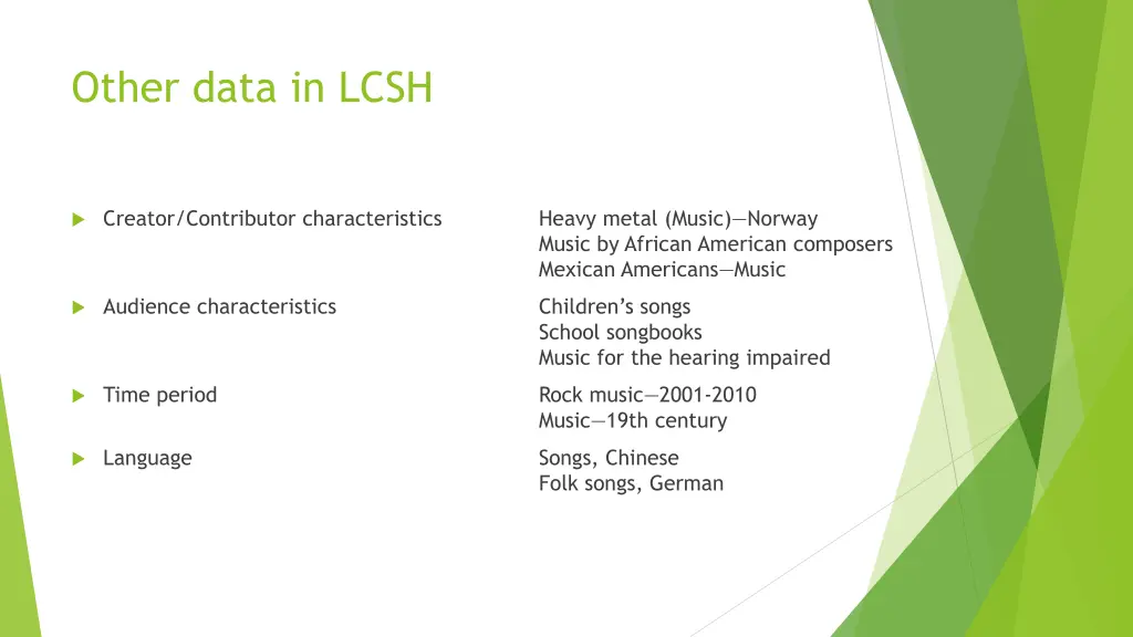 other data in lcsh
