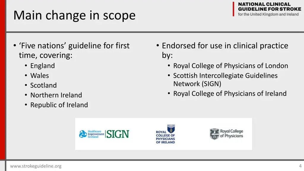 main change in scope