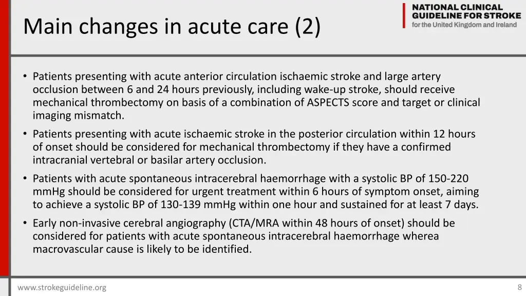 main changes in acute care 2