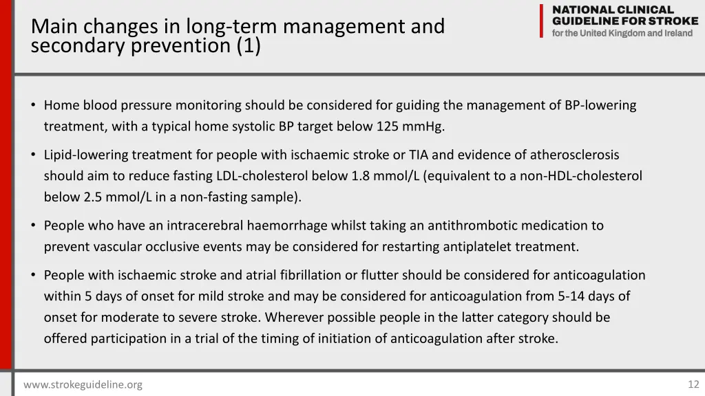 main changes in long term management