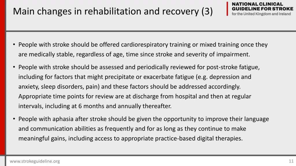 main changes in rehabilitation and recovery 3