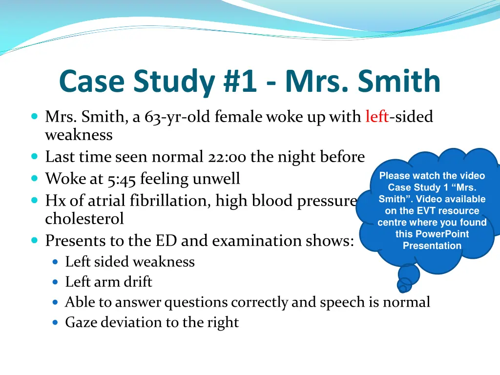 case study 1 mrs smith