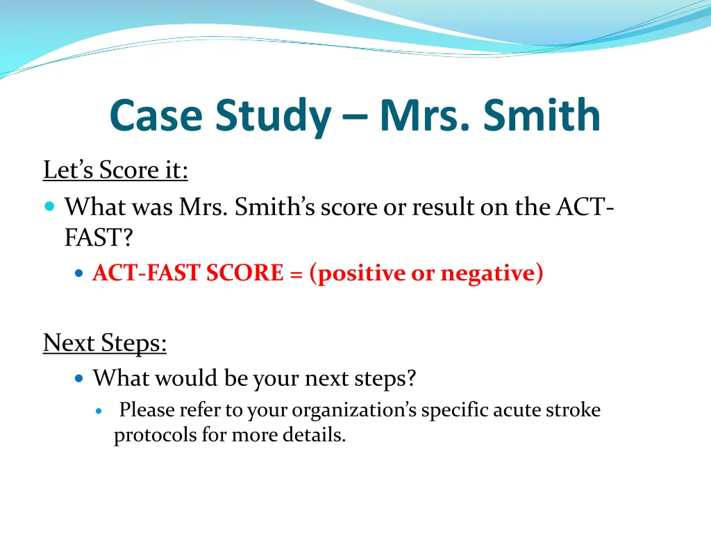 case study mrs smith