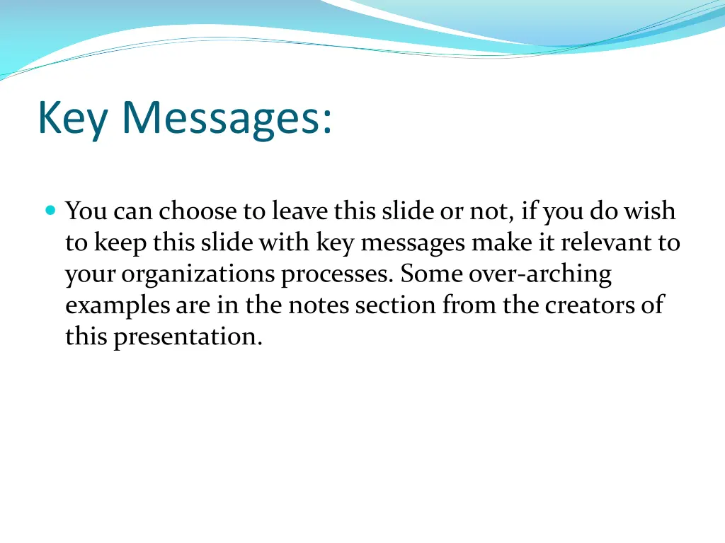 key messages