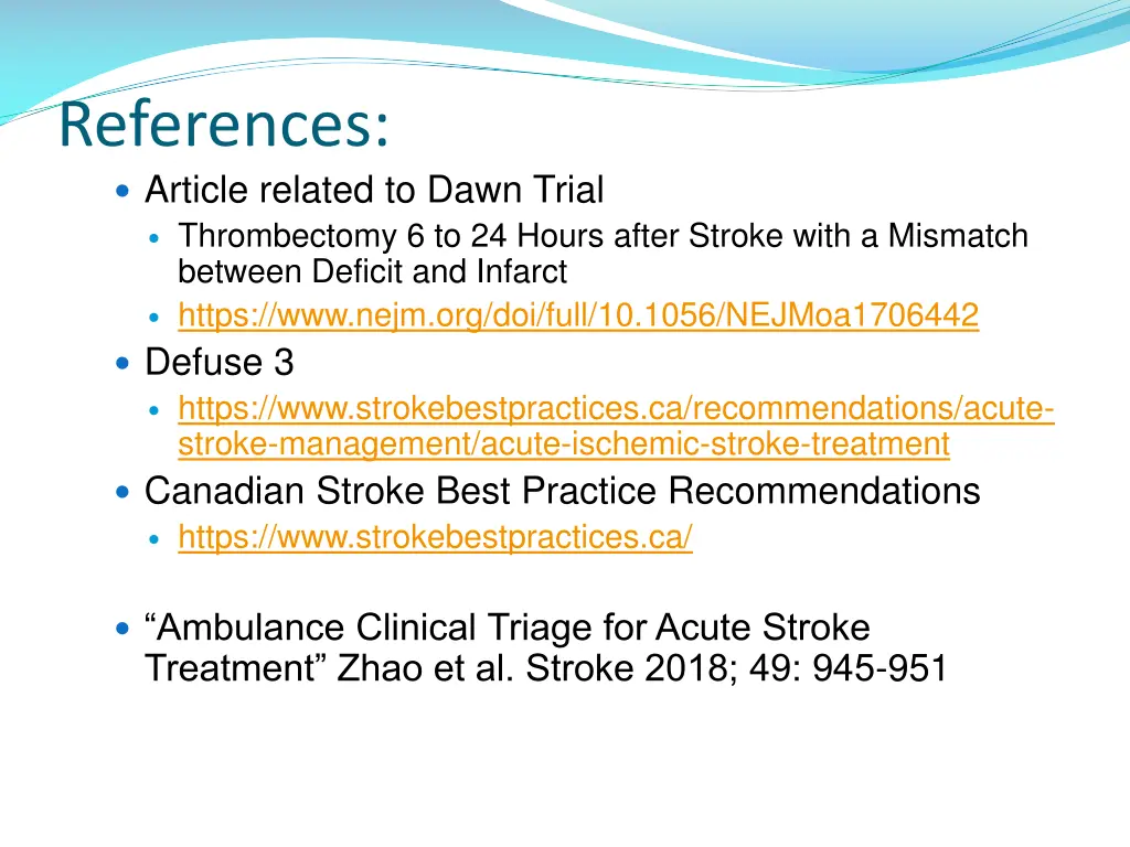 references article related to dawn trial