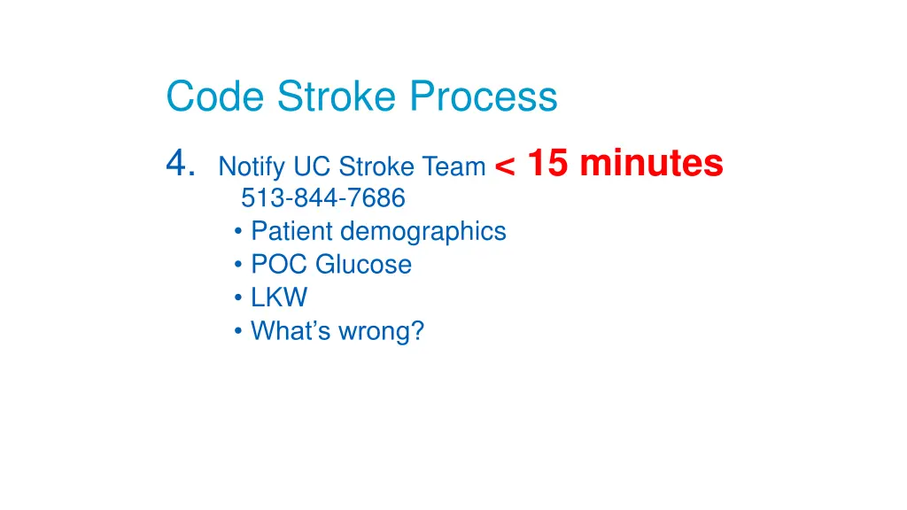 code stroke process 1