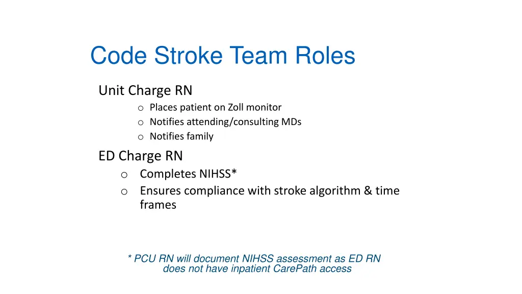 code stroke team roles 1