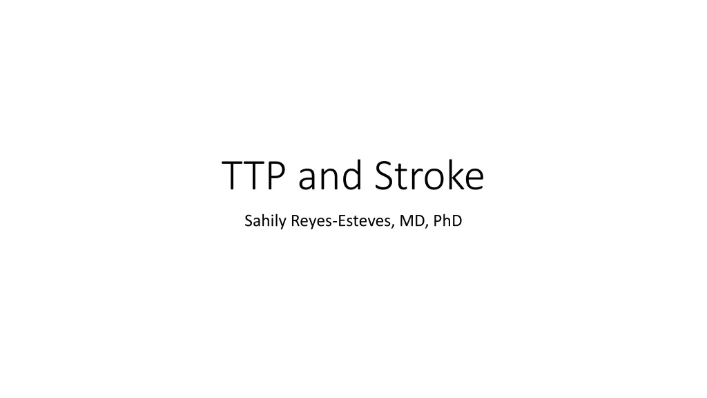ttp and stroke