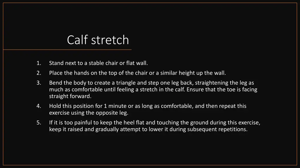 calf stretch