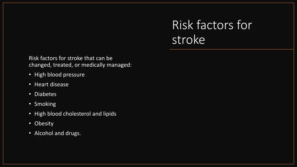 risk factors for stroke 1