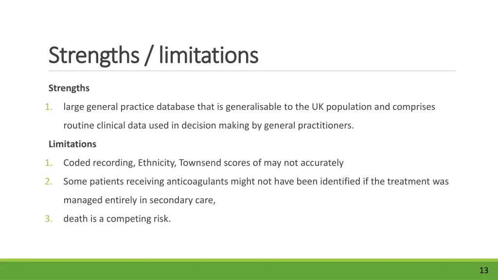 strengths strengths limitations limitations