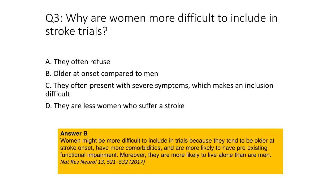 q3 why are women more difficult to include