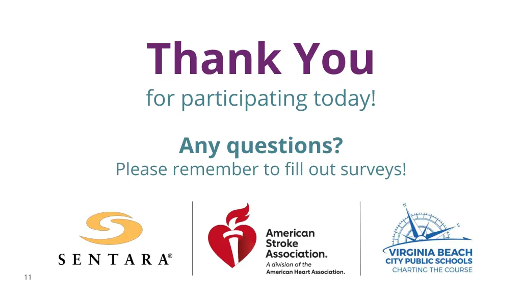 thank you for participating today