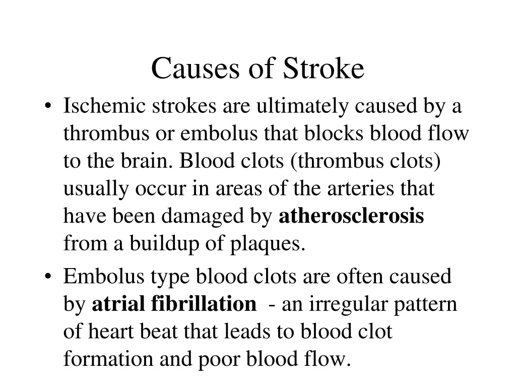 causes of stroke