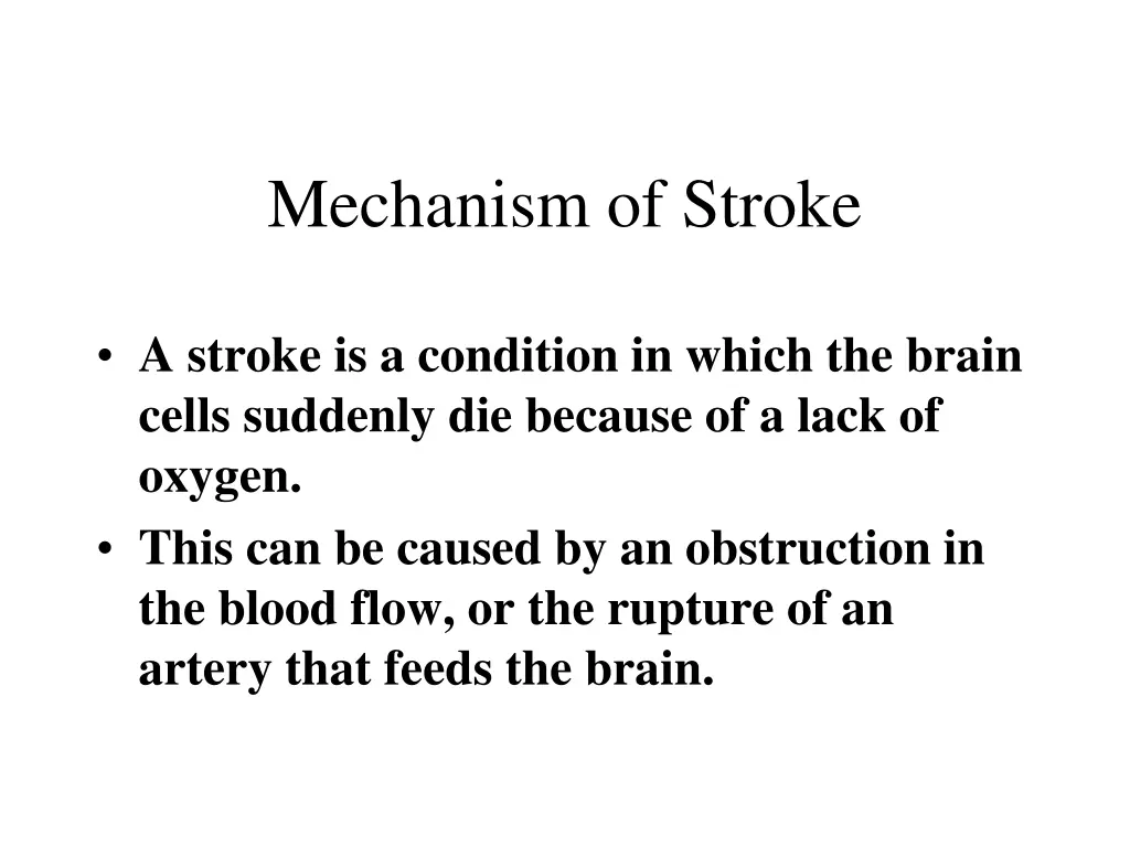 mechanism of stroke