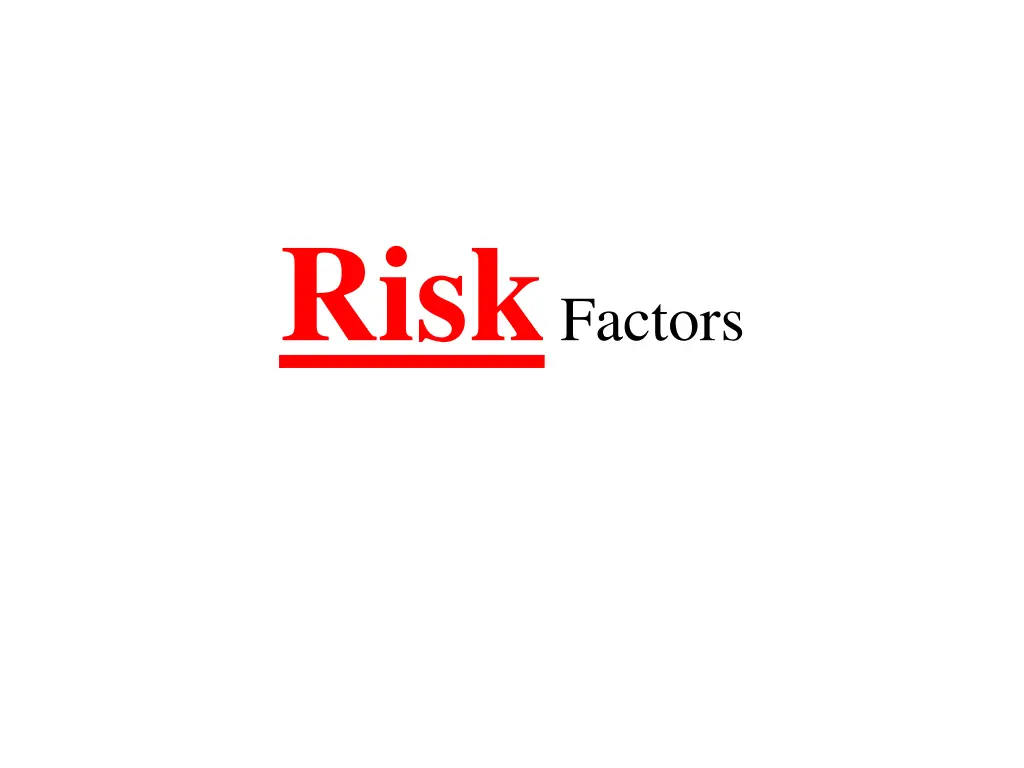 risk factors