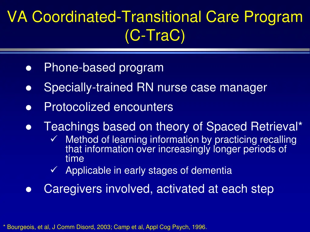va coordinated transitional care program c trac