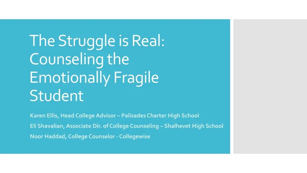 the struggle is real counseling the emotionally